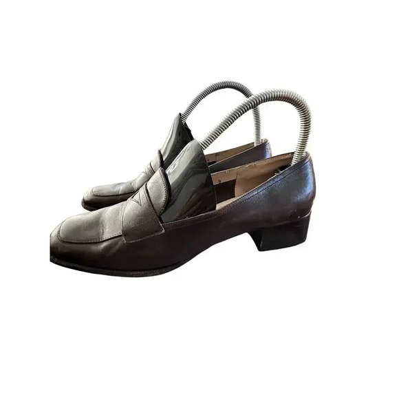 Salvatore Ferragamo Boutique Brown Slip On Leather Loafers Size 9B - Picture 6 of 7